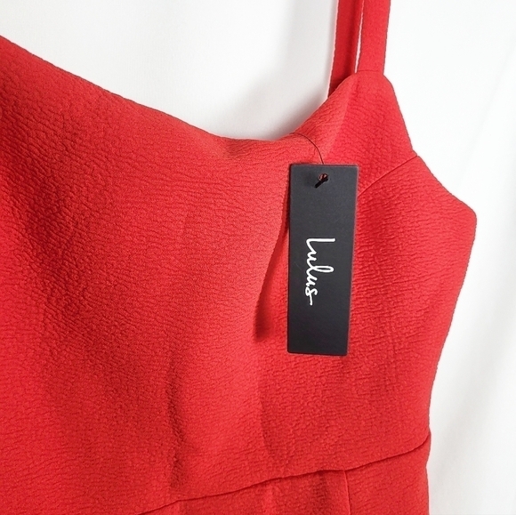 LULUS Guessing Game Red Bodycon Midi Dress NWT Valentine's - Picture 6 of 7